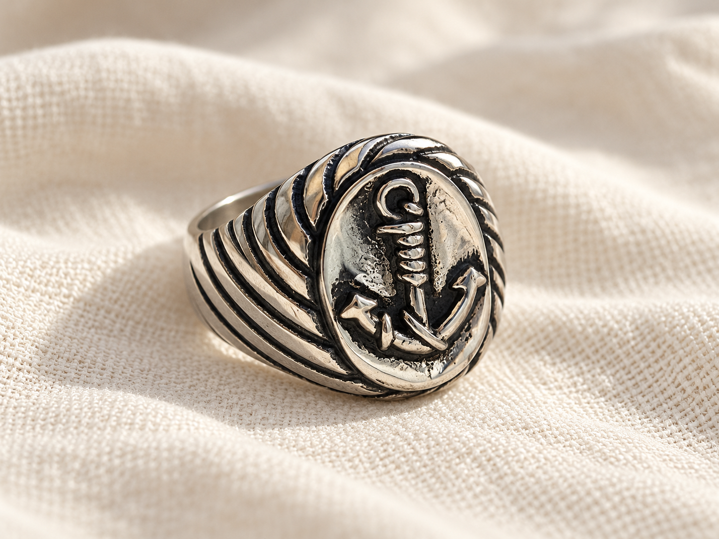 Navigator's Anchor Signet Ring