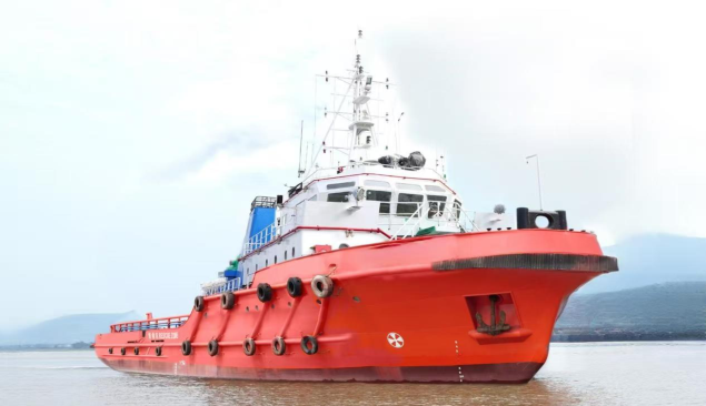 WAN-AHTS-003 anchor handling tug supply vessel anchored