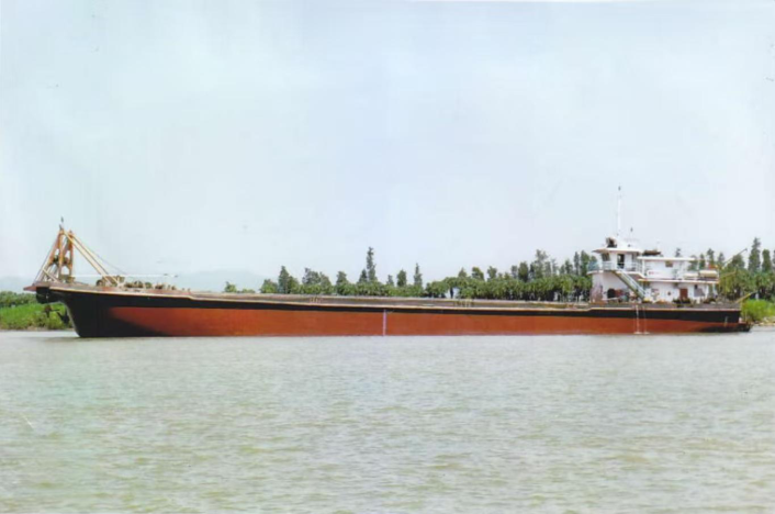 WAN-LCT-002 landing craft tank vessel anchored in river